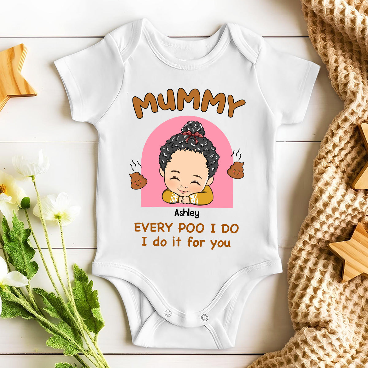 Every Poo I Do I Do It For You - Personalized Custom Baby Onesie