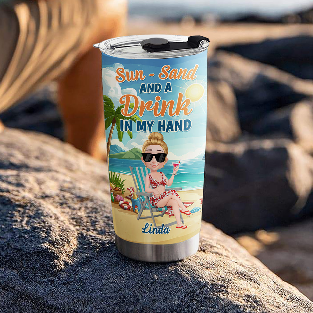 Beach Vacation - Personalized Custom Tumbler
