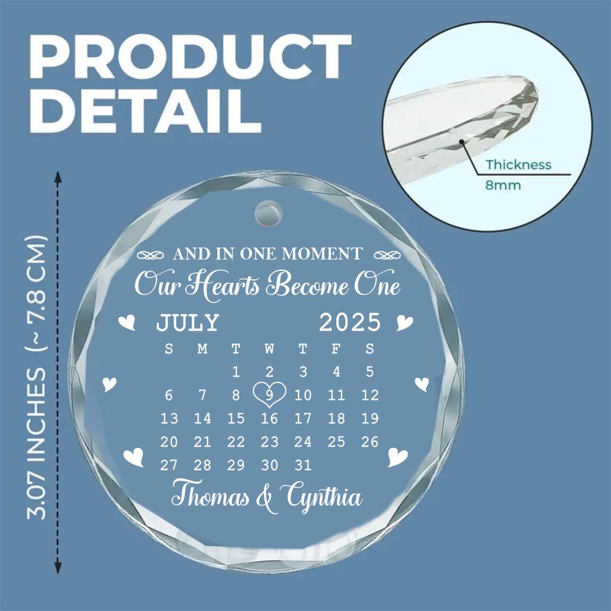 Forever Starts With This Moment - Personalized Custom Glass Ornament