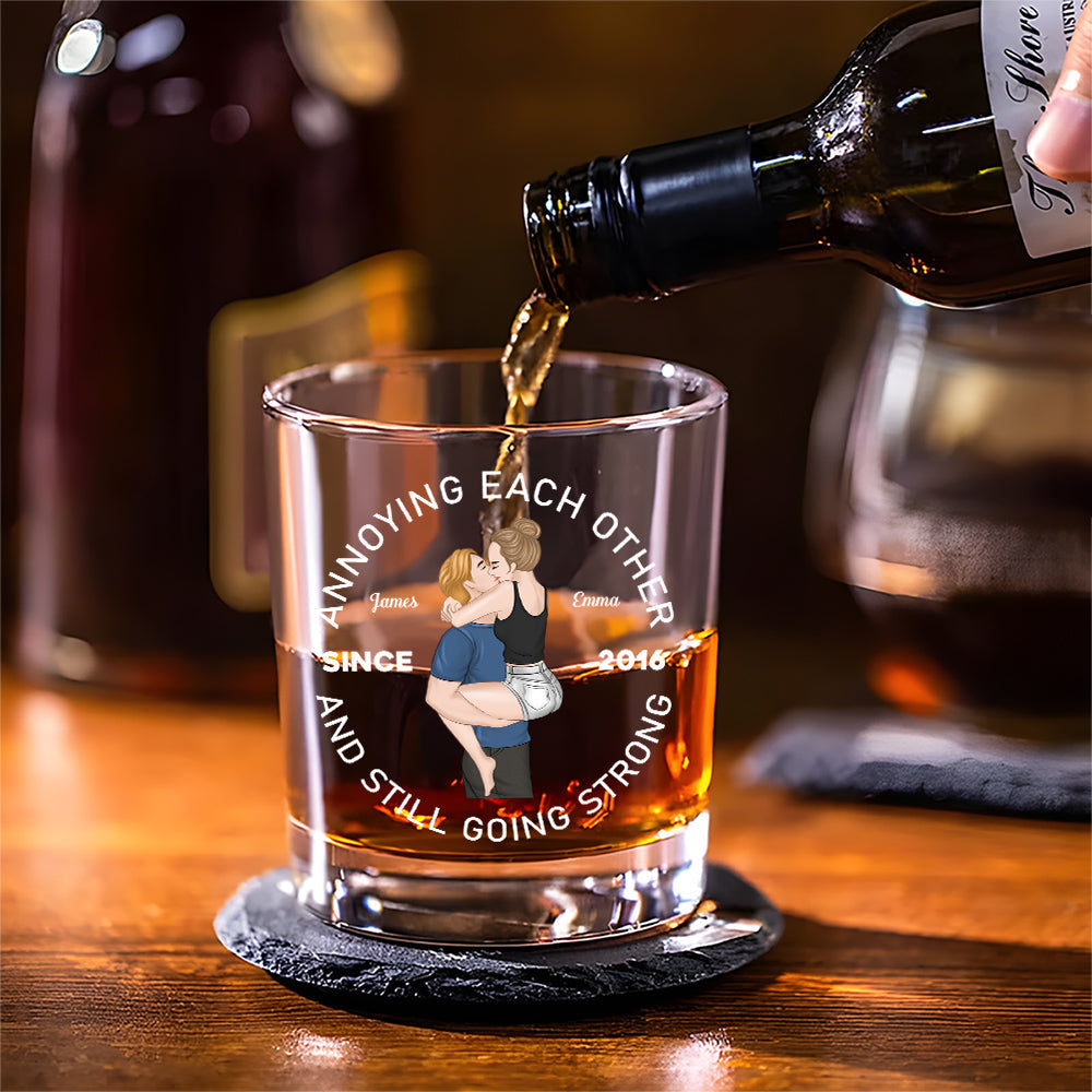 Annoying Each Other - Personalized Custom Whiskey Glass