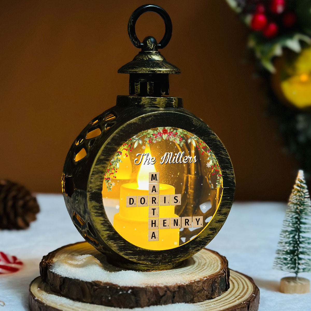 Home Is Where - Personalized Custom Christmas Lantern