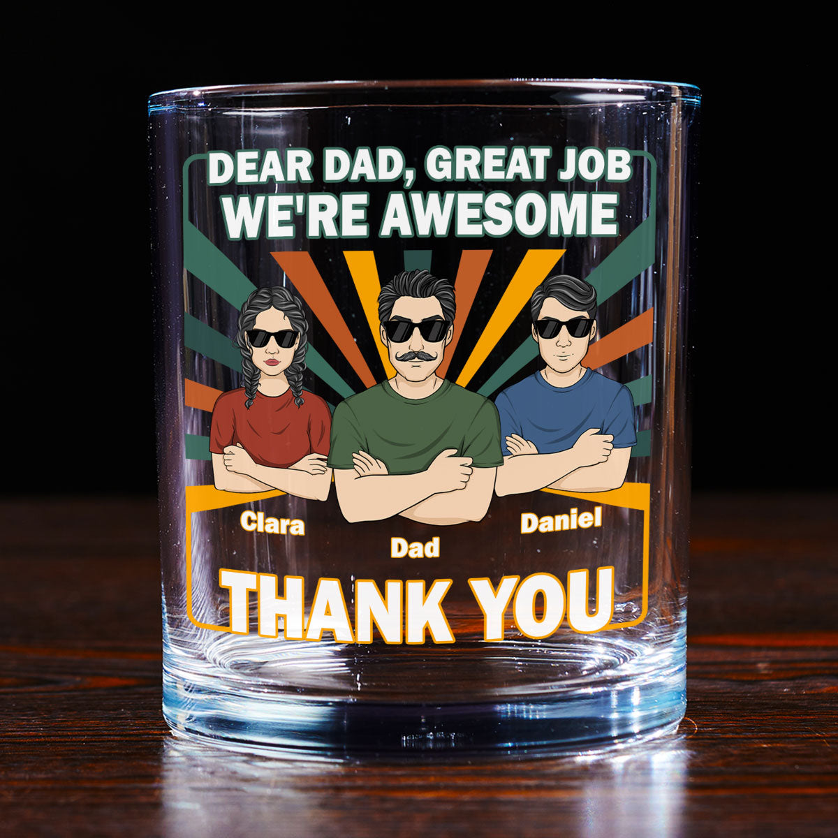Great Daddy - Personalized Custom Whiskey Glass