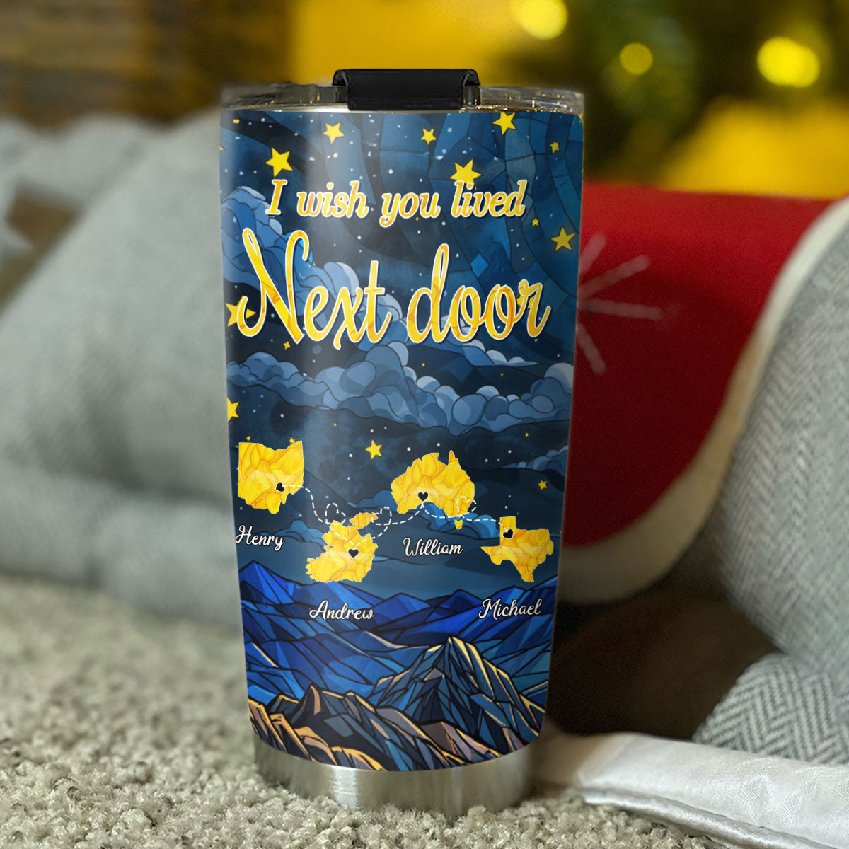 I Wish We Lived Closer - Personalized Custom Tumbler