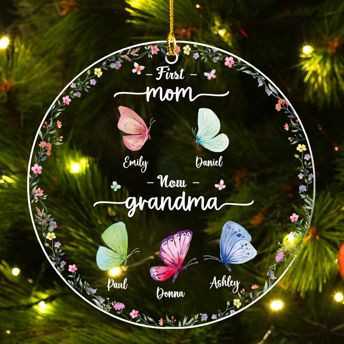 First And Now - Personalized Custom Acrylic Ornament