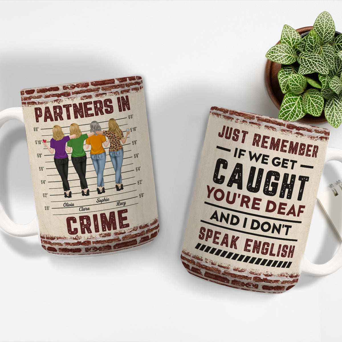 If We Get Caught Bestie - Personalized Custom Coffee Mug