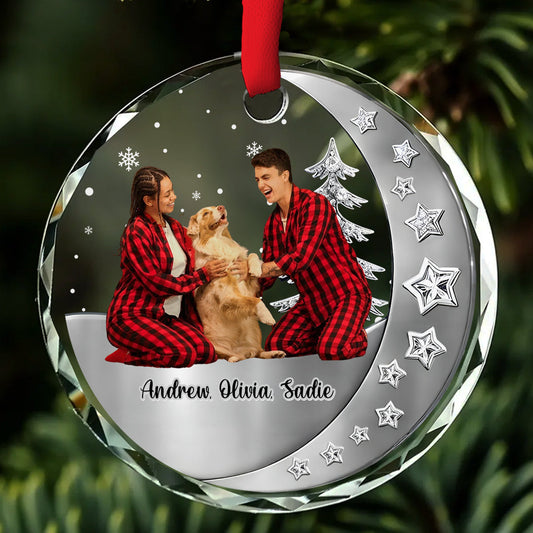 Beside Each Other Photo - Personalized Custom 3D Effect Glass Ornament