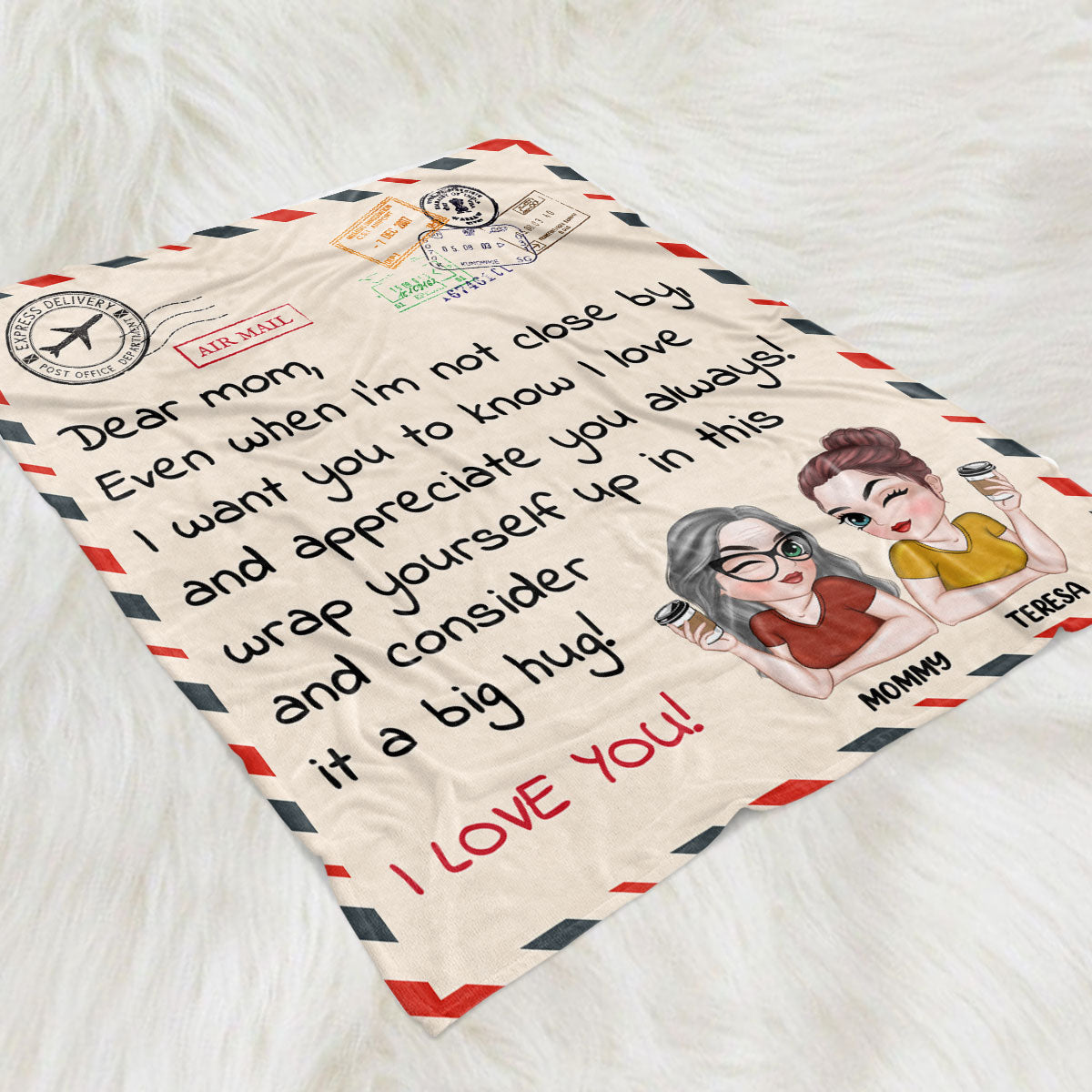 Love Mom So Much - Personalized Custom Fleece Blanket