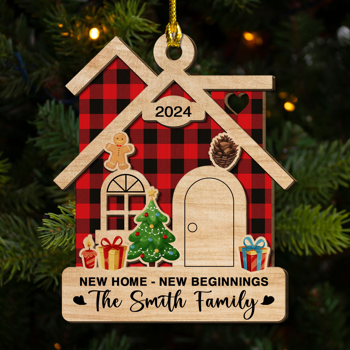 New Beginnings - Personalized Custom 2-Layered Wood Ornament