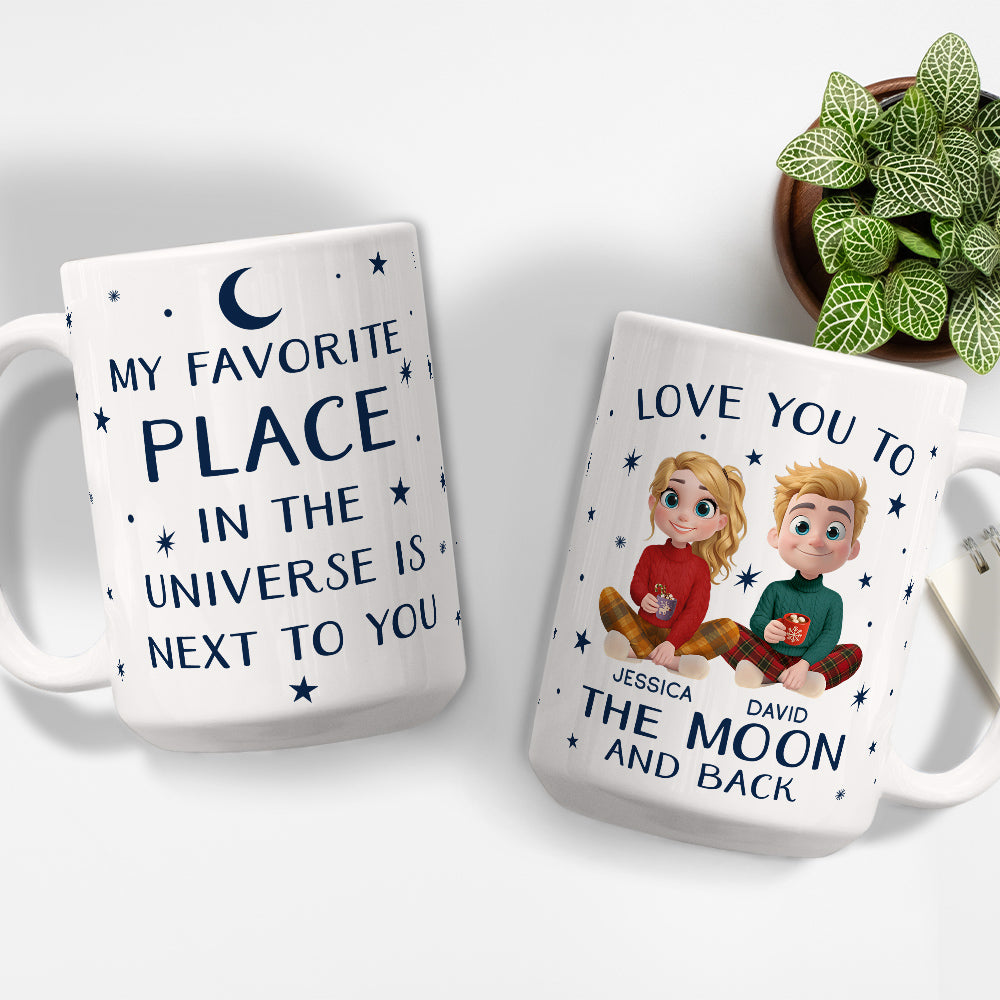 Happiness Starts By Your Side - Personalized Custom Coffee Mug