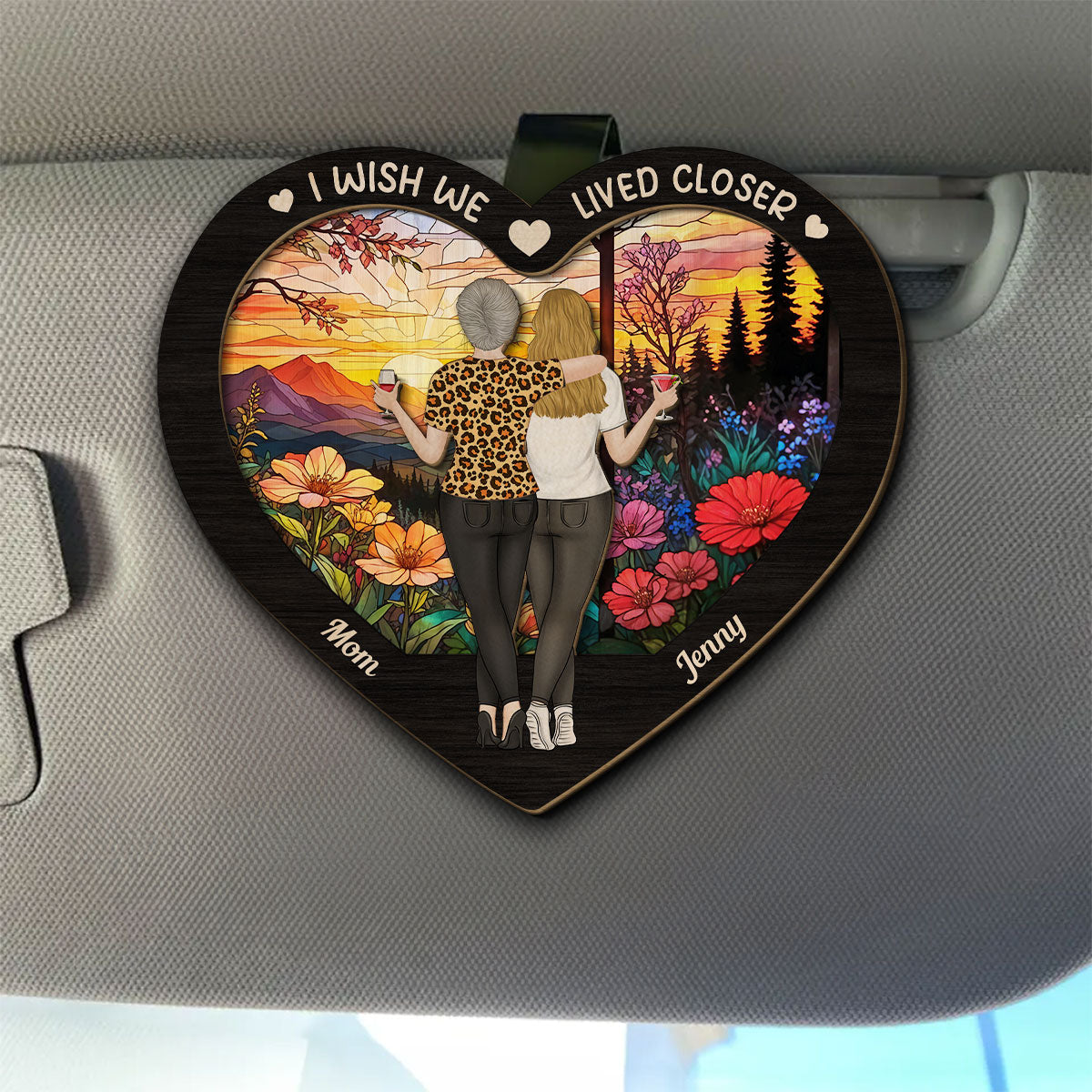 I Wish You Lived Next Door - Personalized Custom Car Visor Clip