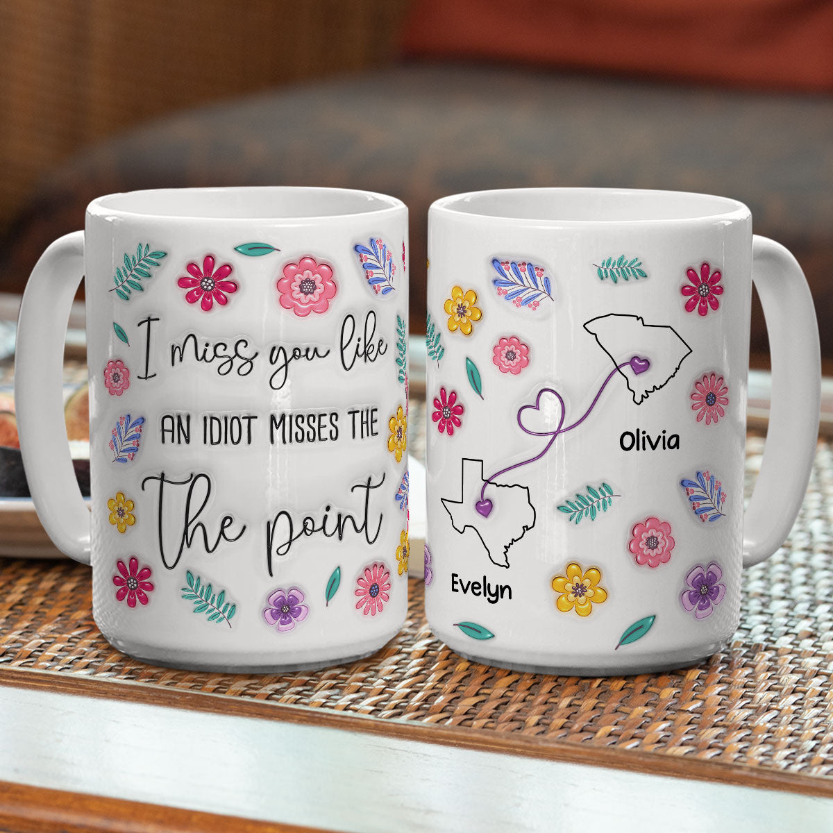 Miss You - Personalized Custom 3D Inflated Effect Mug