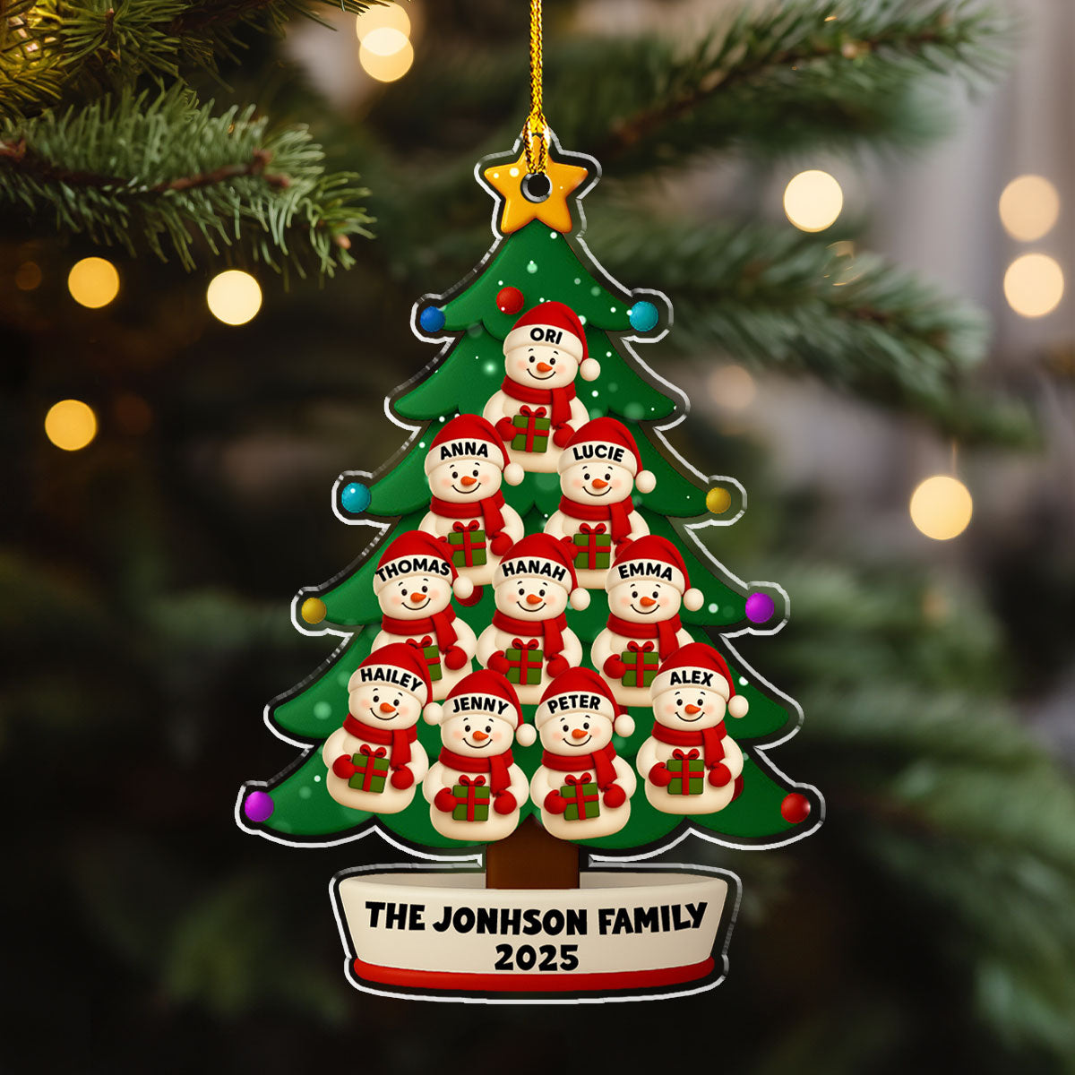 Winter Wishes Tree 2025 - Personalized Custom Acrylic Ornament