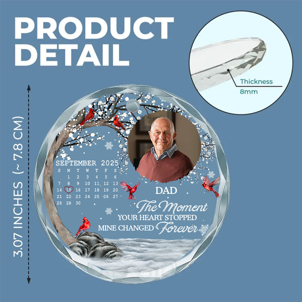 My Heart Changed Forever - Personalized Custom Glass Ornament