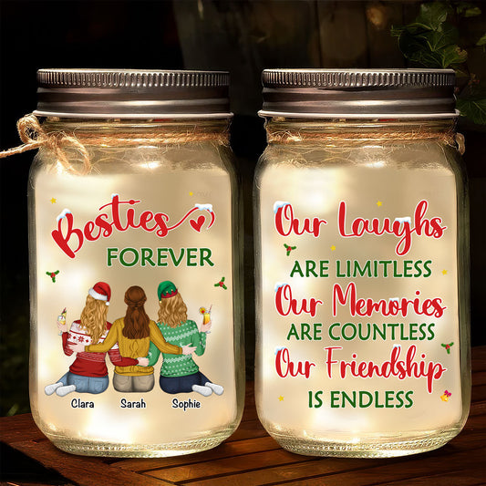 Our Friendship Christmas - Personalized Custom Mason Jar Light