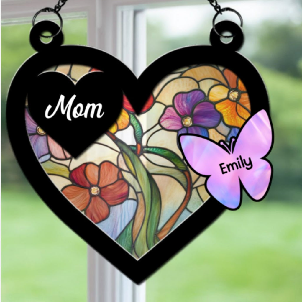 Butterfly Of Love - Personalized Custom Suncatcher