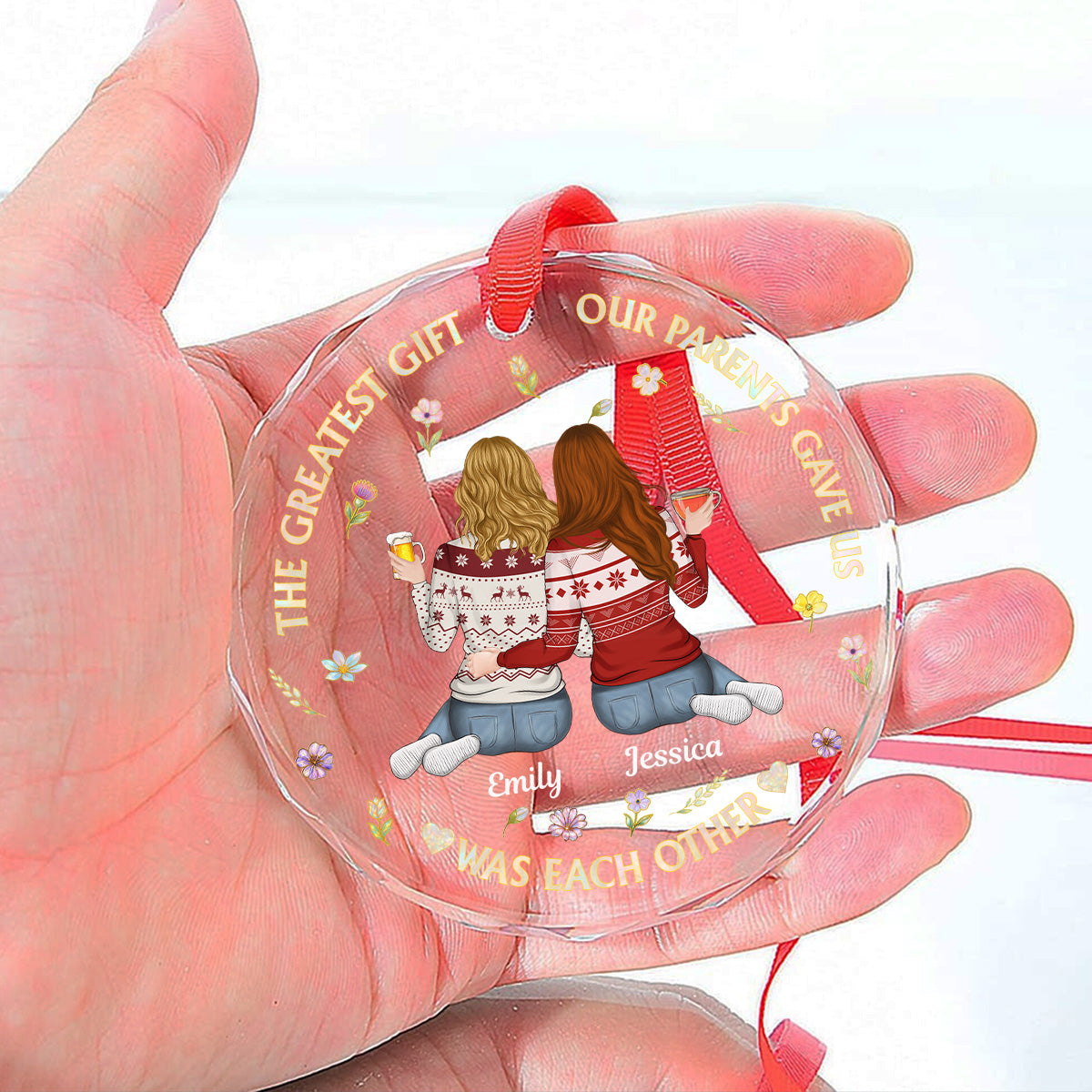 Our Parents Gave Us - Personalized Custom Glass Ornament