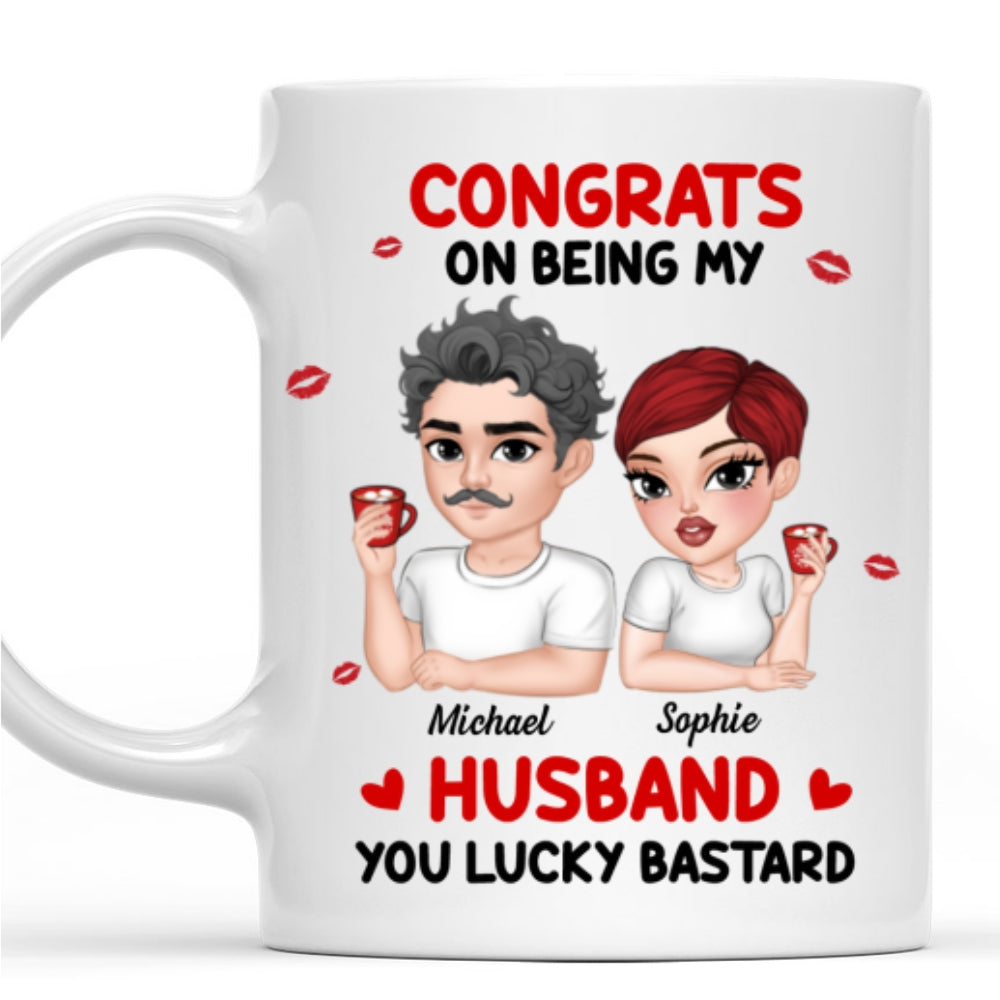 Congrats On Being My Husband - Personalized Custom Coffee Mug