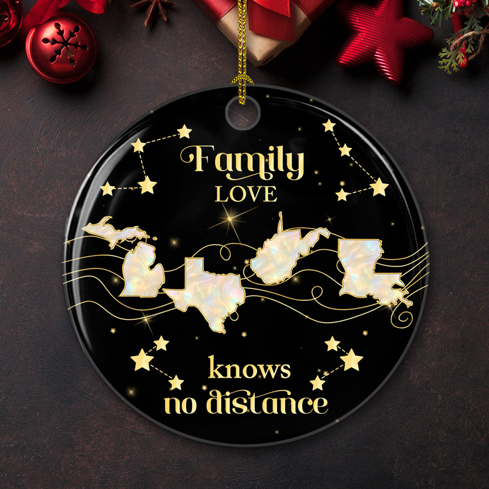 Family Love Star Version - Personalized Custom Ceramic Ornament