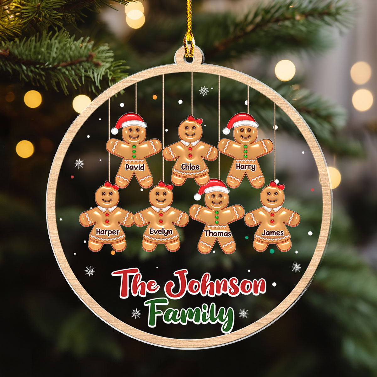 Home Wreath Christmas - Personalized Custom 3D Inflated Effect Acrylic Ornament