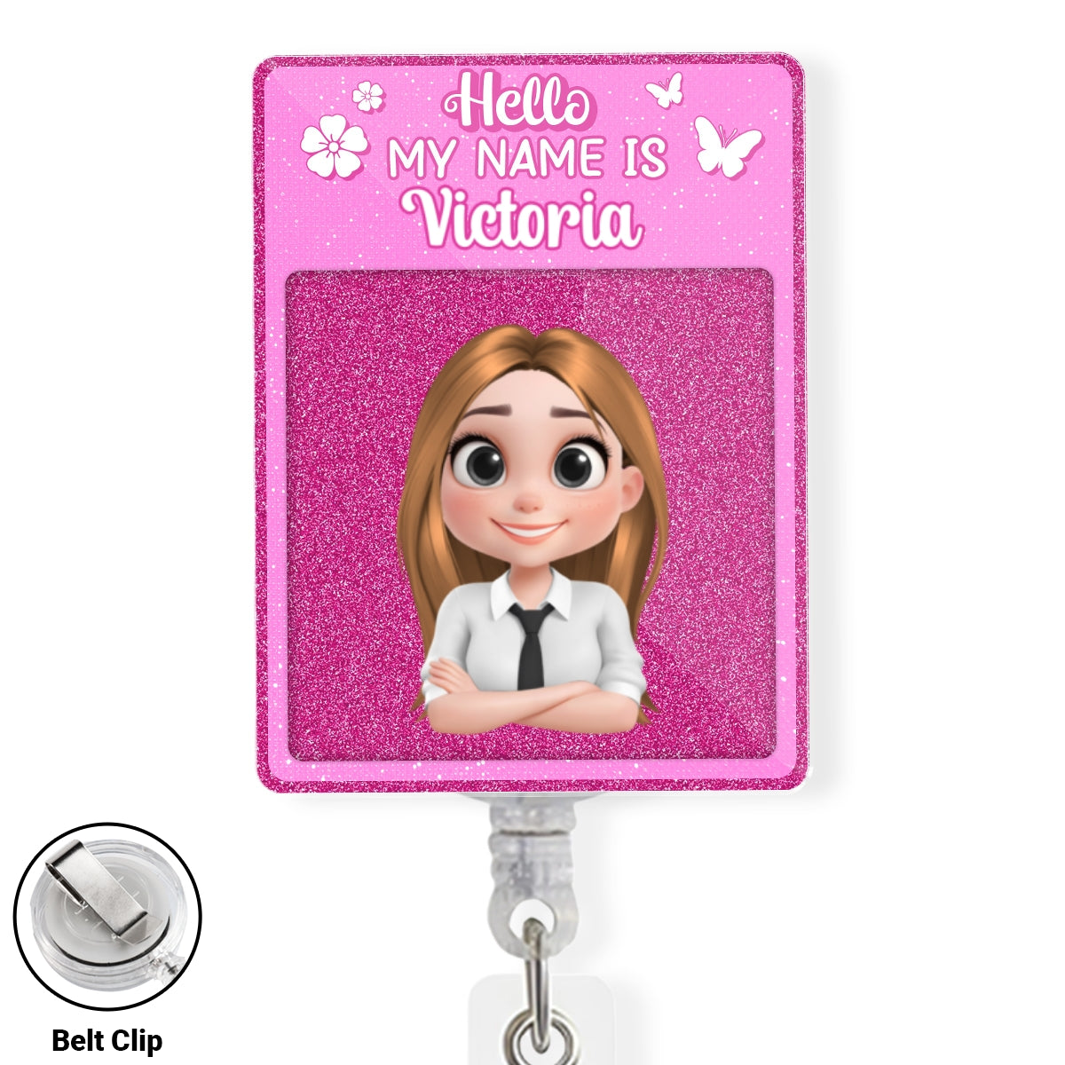 Love My Job - Personalized Custom Acrylic Badge Reel