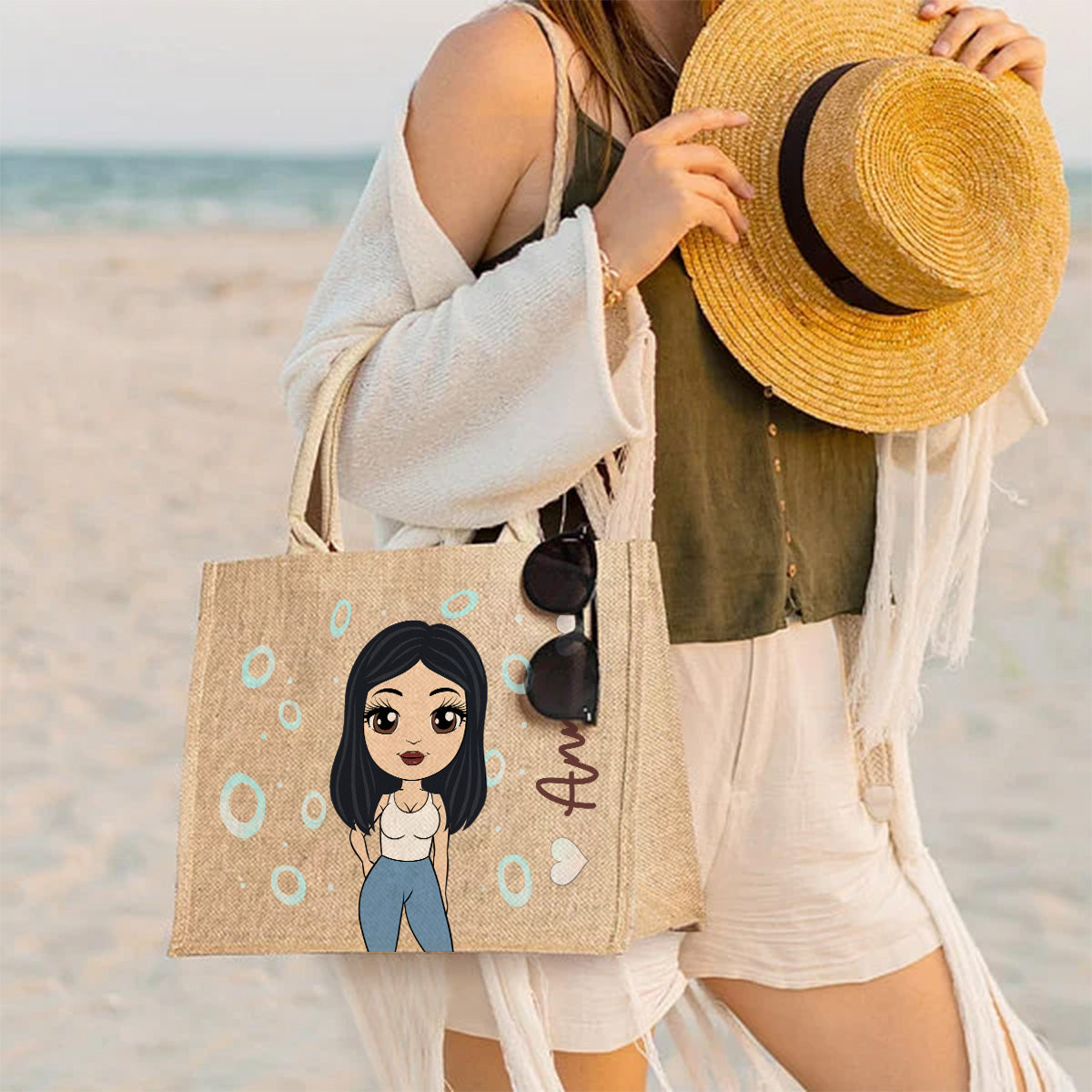 My Adorable - Personalized Custom Jute Tote Bag