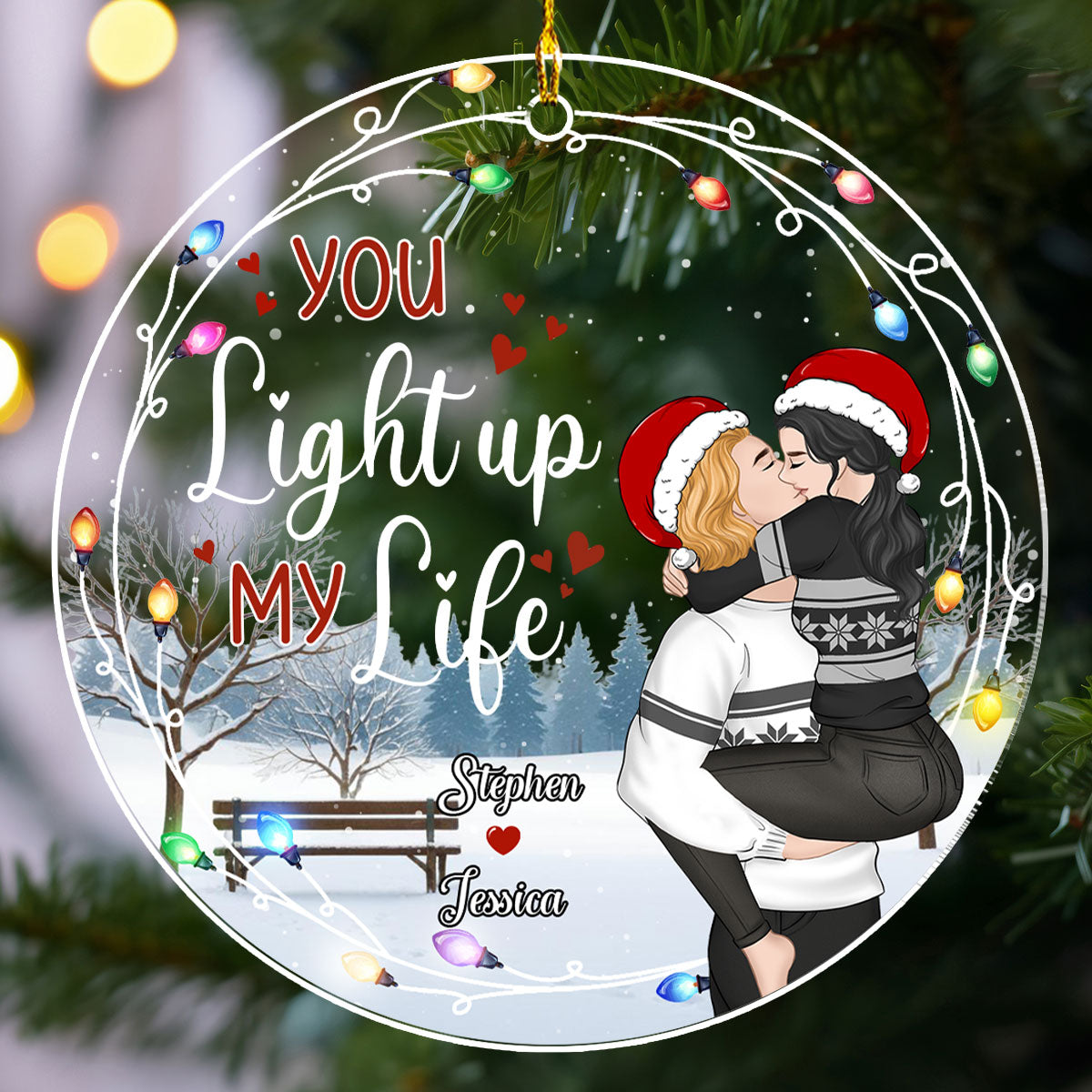 Just For U - Personalized Custom Acrylic Ornament