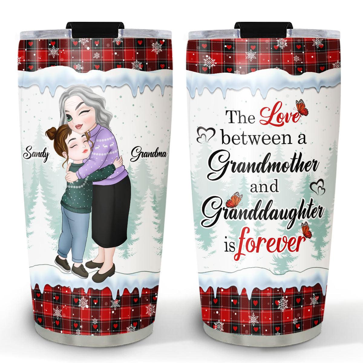 Grandma And Granddaughter - Personalized Custom Tumbler