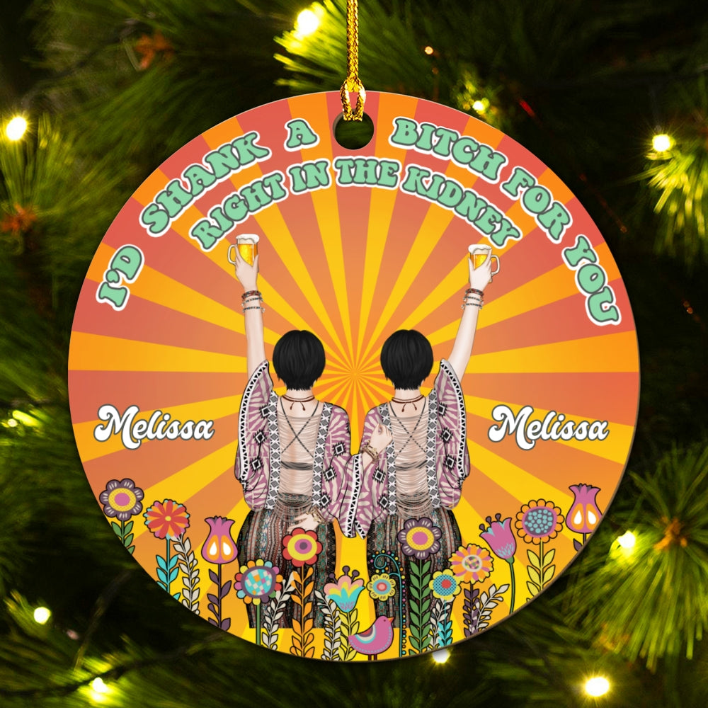 Right In The Kidney - Personalized Custom Wood Ornament