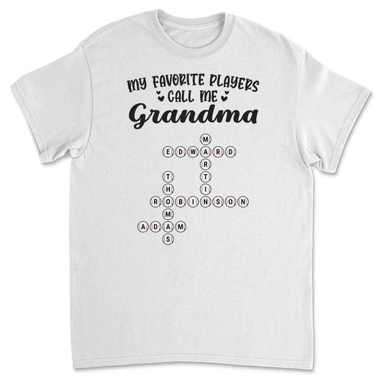 My Favorite Players Call Me Nana Crossword - Personalized Custom Shirt