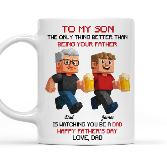 Watching You Become A Dad Gamer - Personalized Custom Coffee Mug