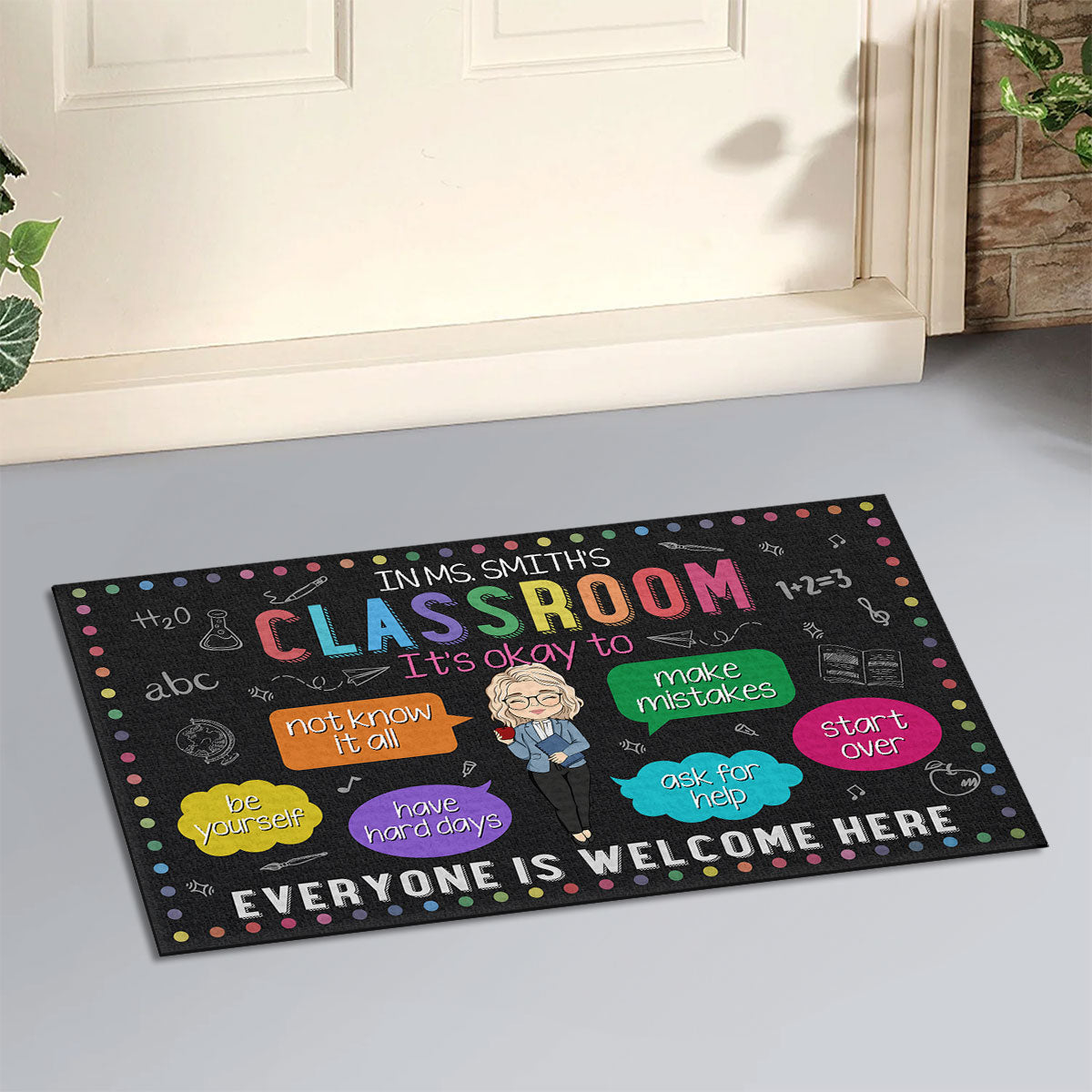 In My Classroom Everything Is Okay - Personalized Custom Doormat