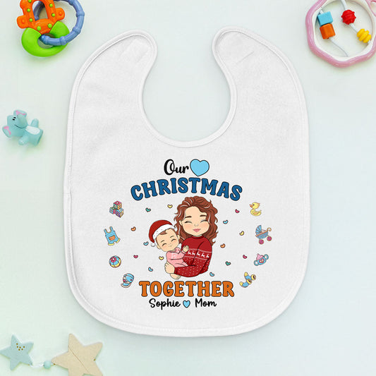 1st Mothers Day Together - Personalized Custom Baby Bib