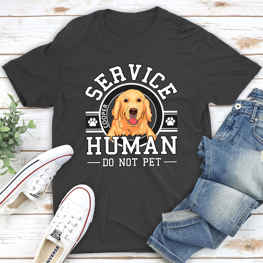 Dog Service Human Logo - Personalized Custom Unisex T-shirt