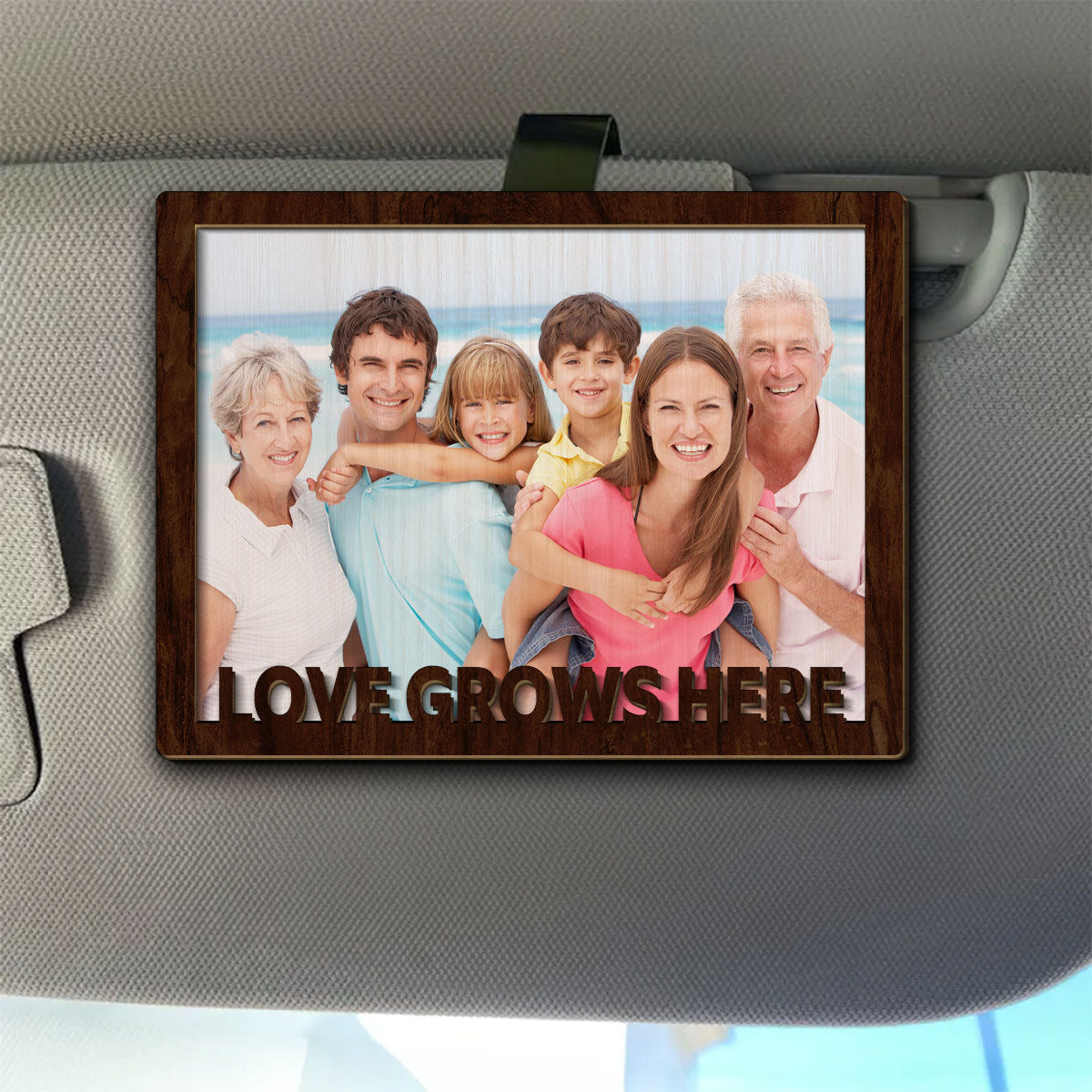 Love Grow Here - Personalized Custom Car Visor Clip