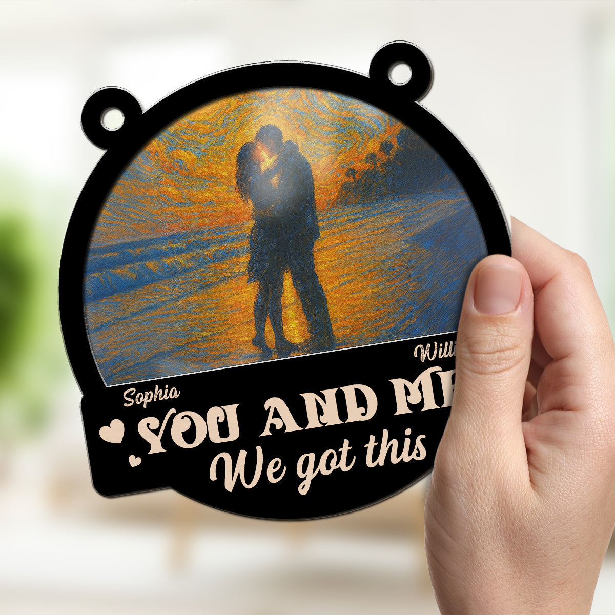 Surrounded By Stars - Personalized Custom Suncatcher