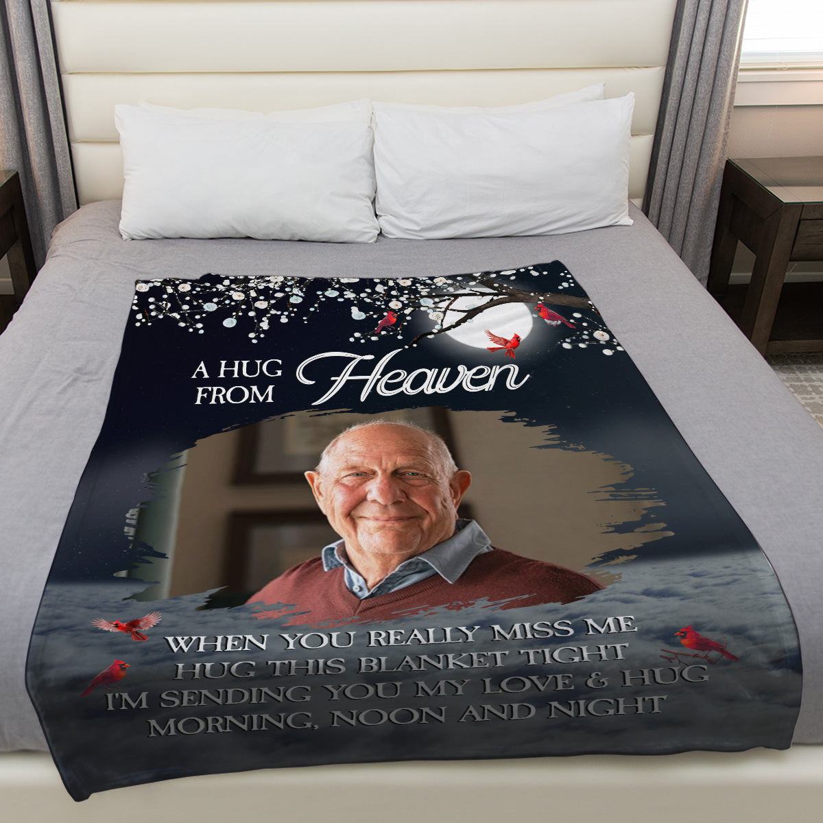A Hug From Heaven - Personalized Custom Fleece Blanket
