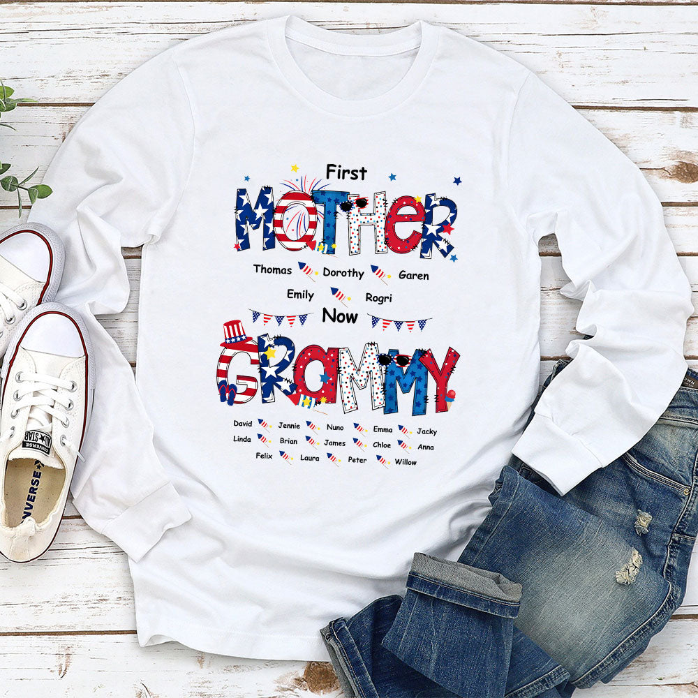 Happiness Is Being A Mom - Personalized Custom Long Sleeve T-shirt