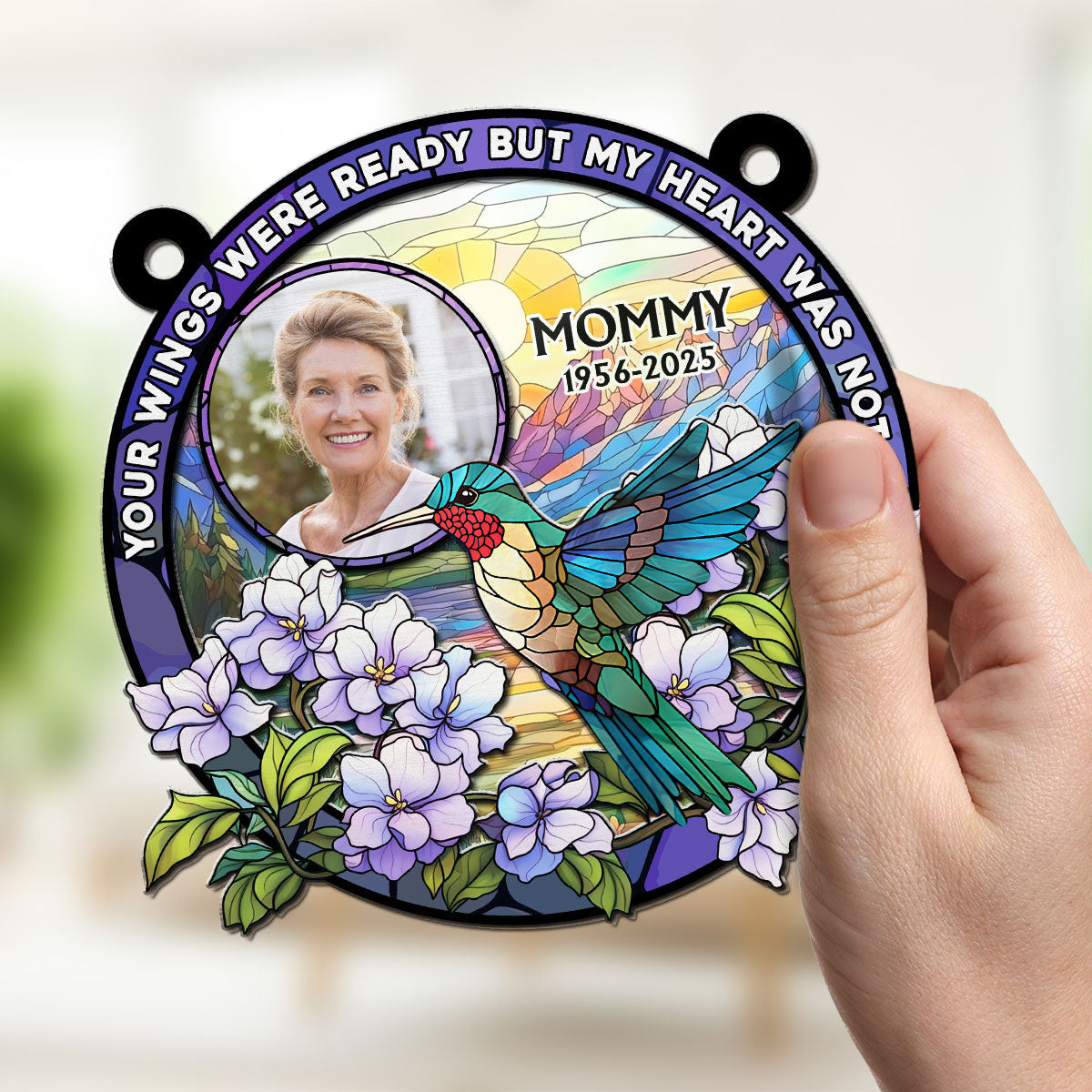 Not Still Here But Forever Love - Personalized Custom Suncatcher