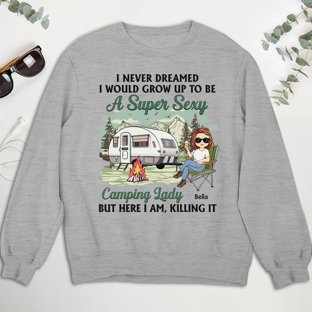 Camping Lady 3 - Personalized Custom Sweatshirt