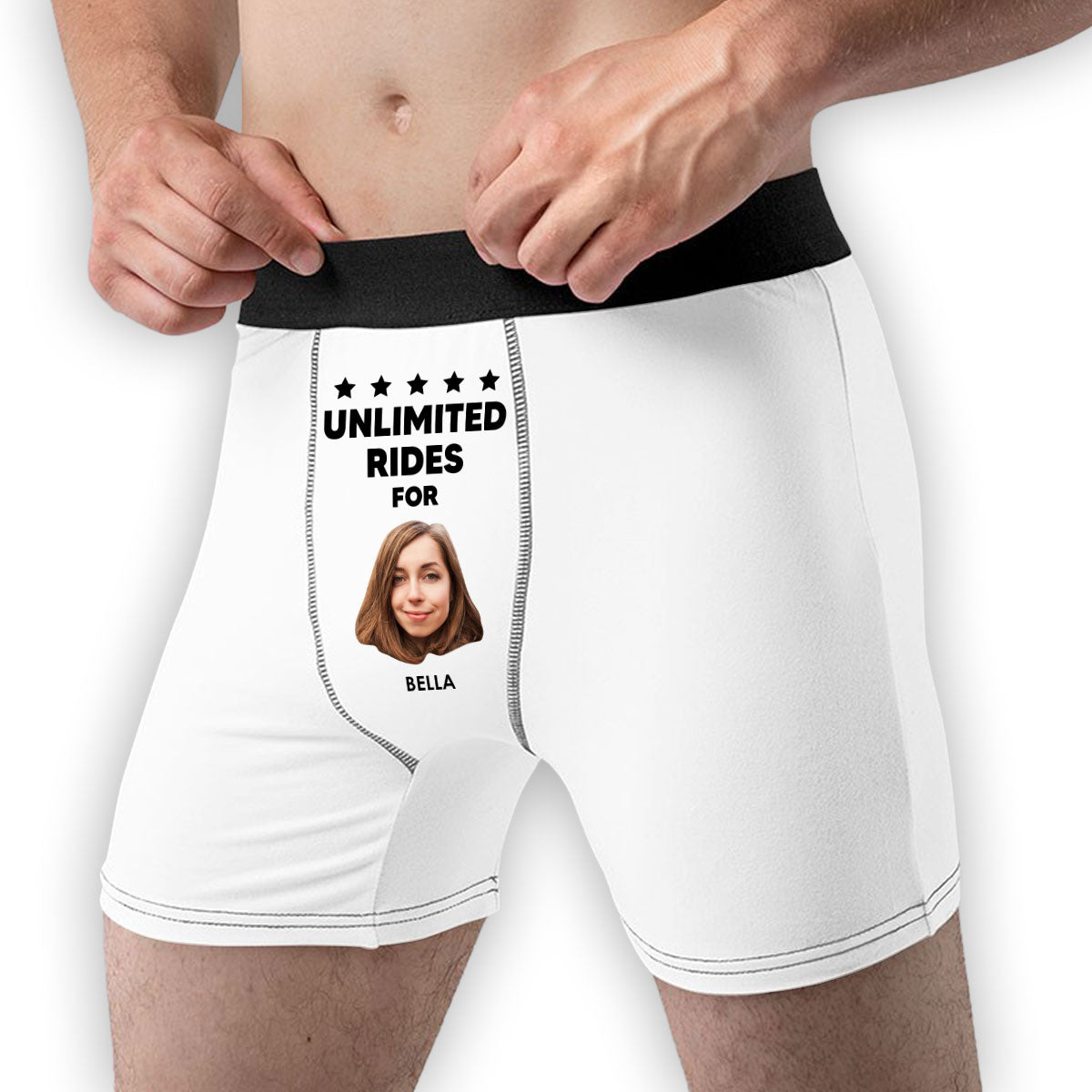 Unlimited Rides - Personalized Photo Men's Boxer Briefs