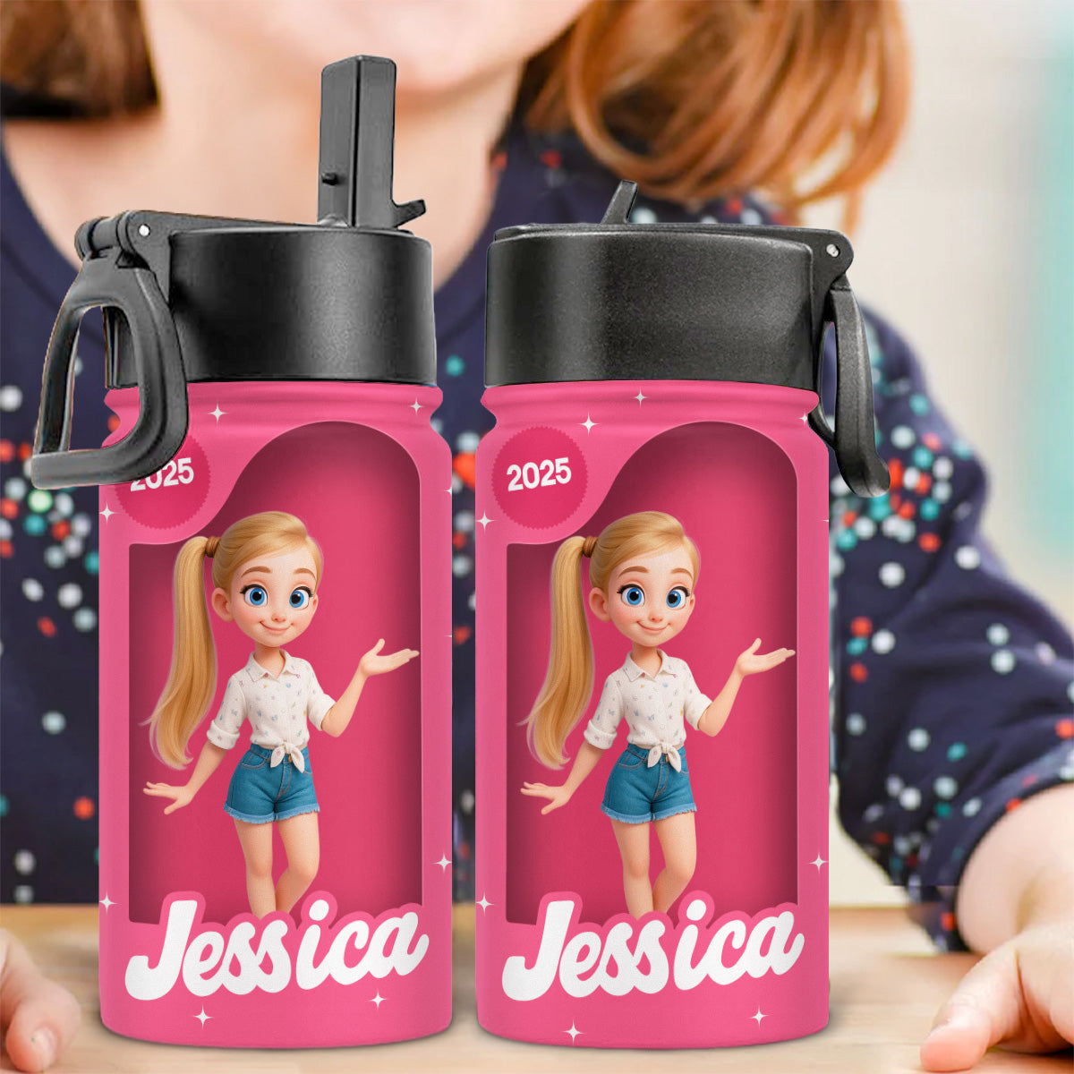 Back To School Kid - Personalized Custom Kids Water Bottle