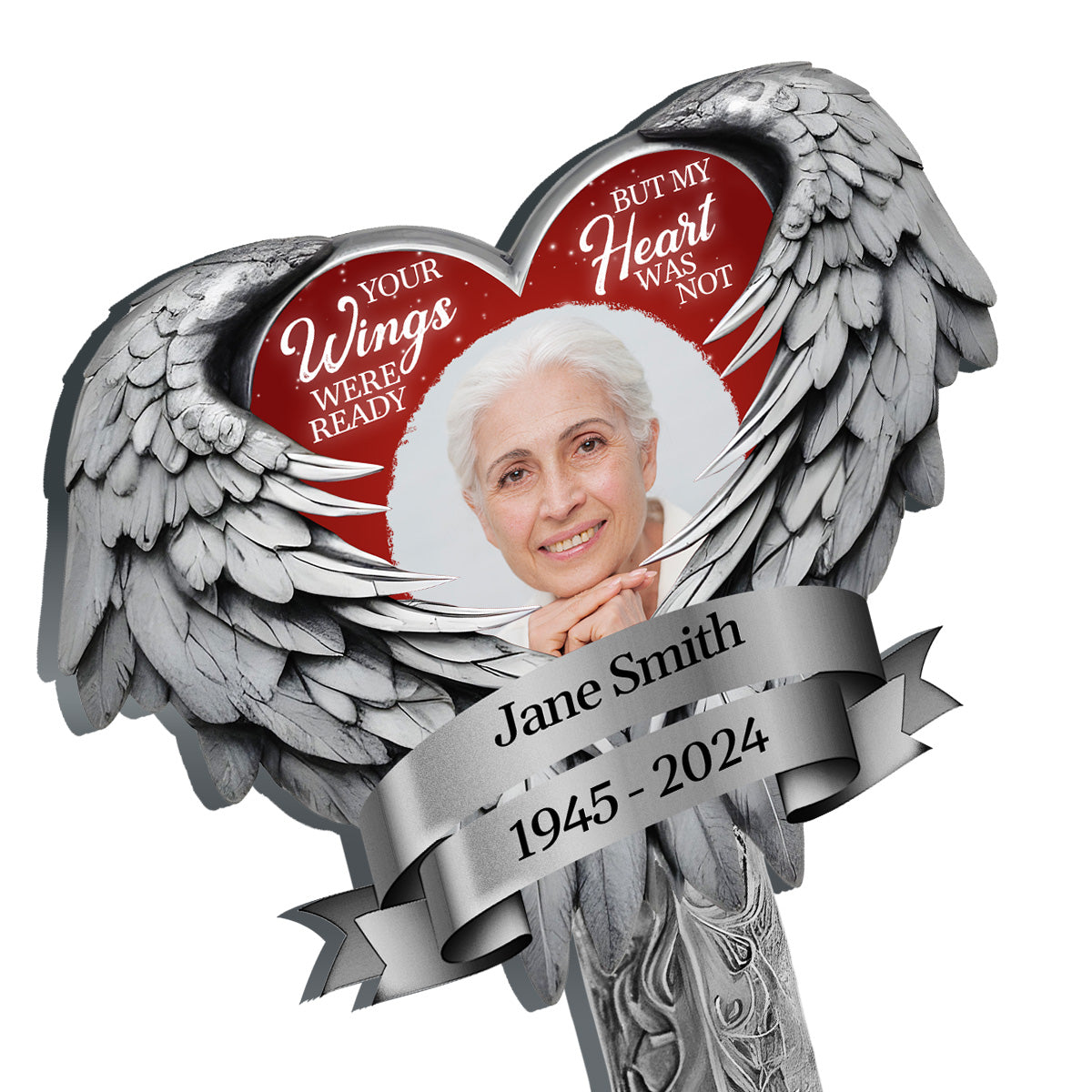 Your Wings Were Ready - Personalized Custom Acrylic Garden Stake
