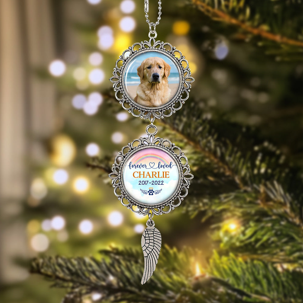 Custom Photo Forever Loved - Personalized Custom Charming Ornament