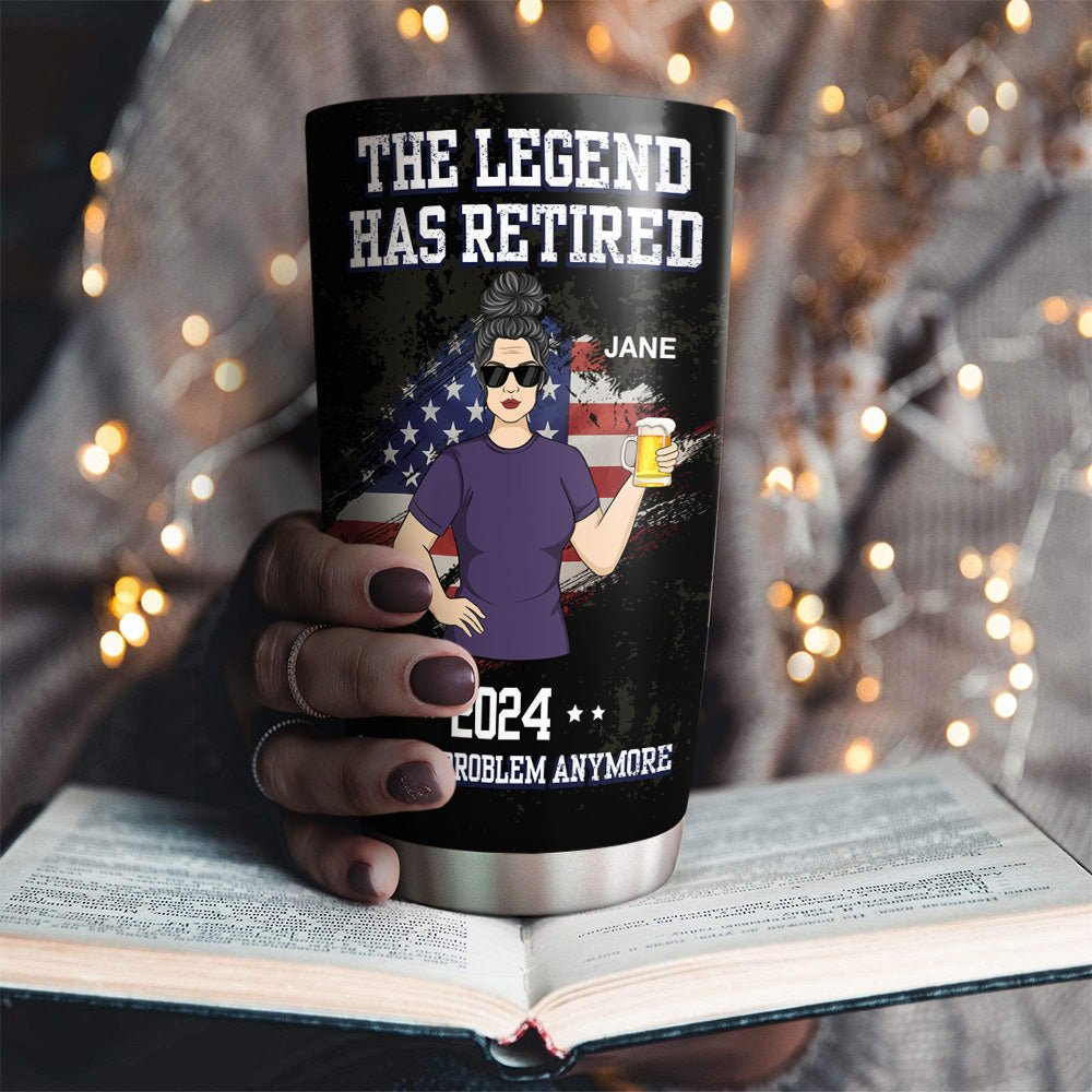 The Legend Has Retired - Personalized Custom Tumbler