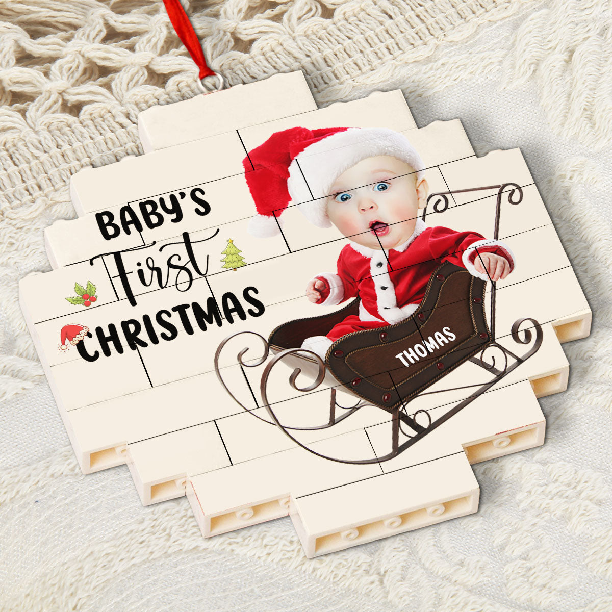 My First Christmas - Personalized Custom Puzzle Ornament