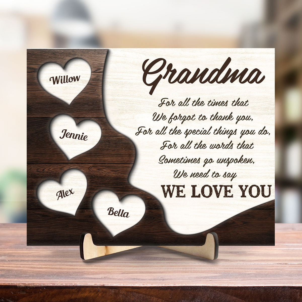 For All The Times We Forgot To Thank You - Personalized Wooden Plaque