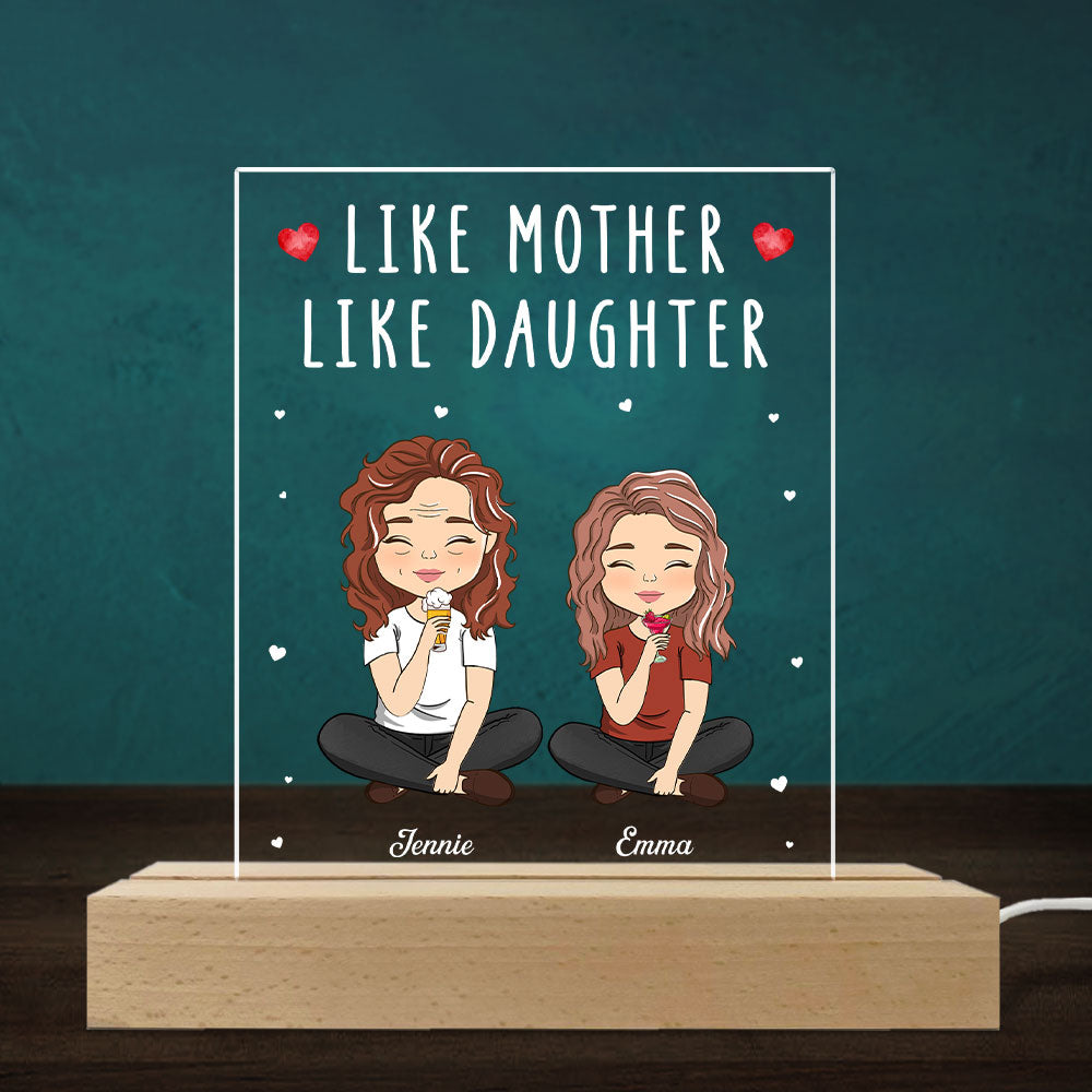 Like Mother Like Daughter - Personalized Custom LED Light