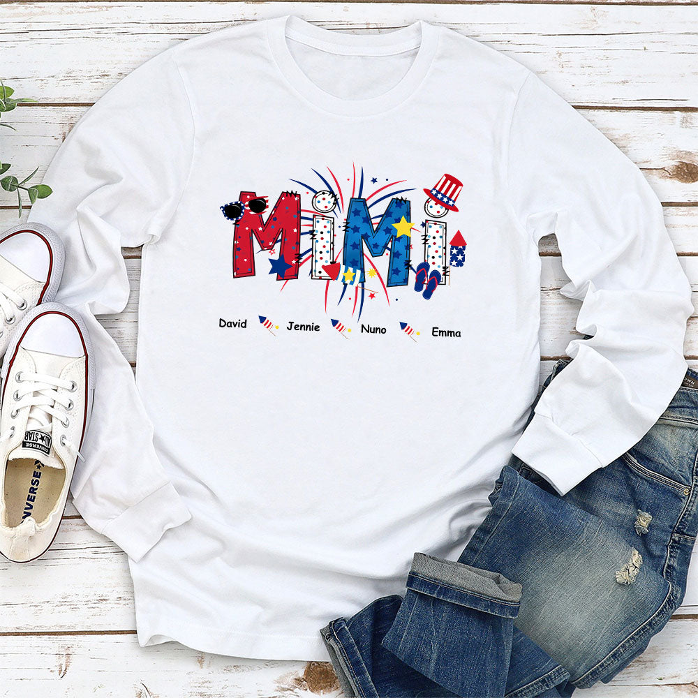 Great Mom Happy Holidays - Personalized Custom Long Sleeve T-shirt