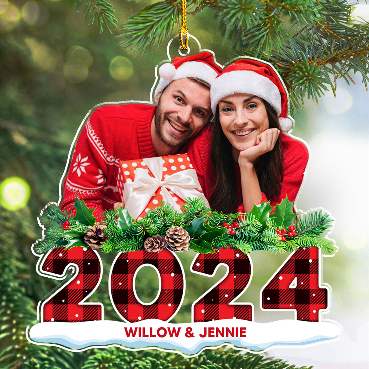 Cheers To A Merry Christmas 2 - Personalized Custom Acrylic Ornament