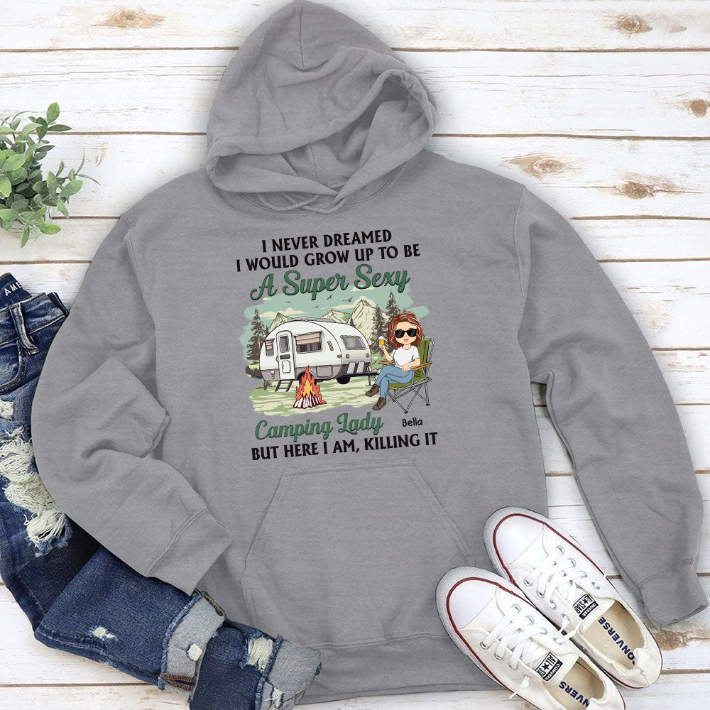 Camping Lady 3 - Personalized Custom Hoodie